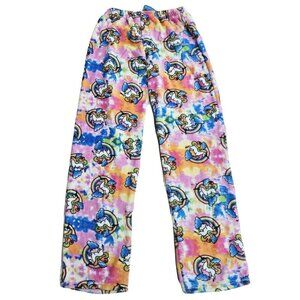 Girl Pajama Pants Sleepwear Plush Fleece Sleep Fuzzy PJ, Rainbow Unicorns, Small